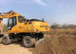 Weight 21800kg Used Wheel Excavator Hyundai 210 Construction Machine